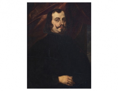 ESCUELA ESPAÑOLA, SIGLO XVII Retrato de caballero con la cruz de Santiago