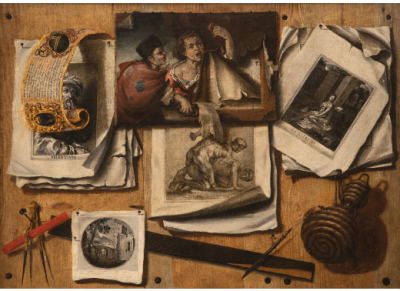 FRANCISCO GALLARDO (C&aacute;diz, activo en 1764) Cuatro trampantojos en &oacute;leo sobre lienzo