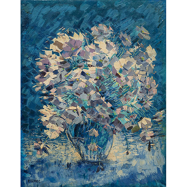 "Florero azul"  FRANCISCO NARVÁEZ (Venezuela, 1905-1982) 