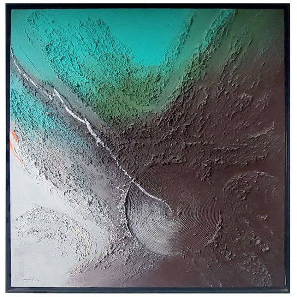 "Abstracto" de Miquel Ordeig. Técnica mixta con textura