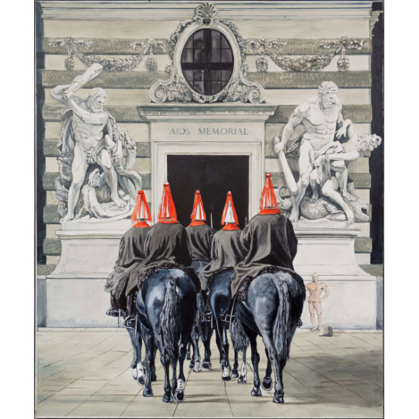 IGNACIO  GOITIA   (Bilbao 1968)  "Aids Memorial"  Acr&iacute;lico / Lienzo 