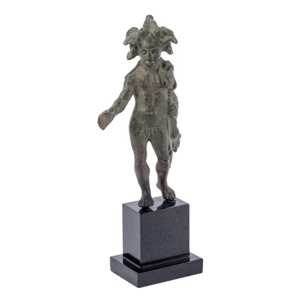 Bronce sincrético de Baco y Hércules. Roma. 