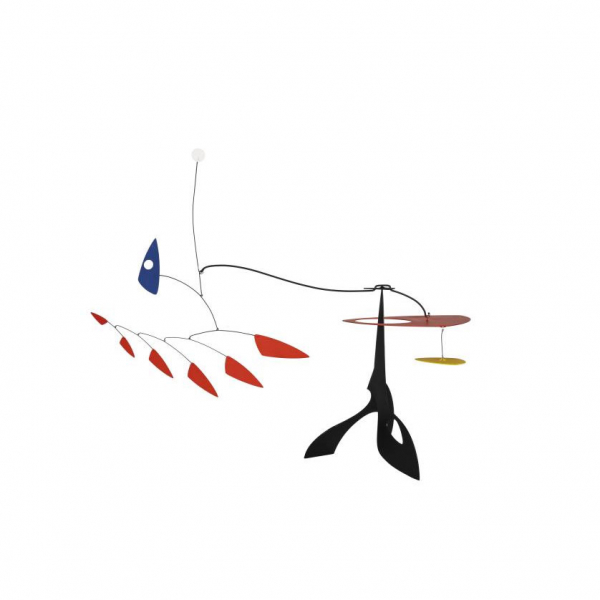 Manuel Marin.   "Sin título (ca .1990)". Móvil de mesa realizado en hierro y acero policromado.