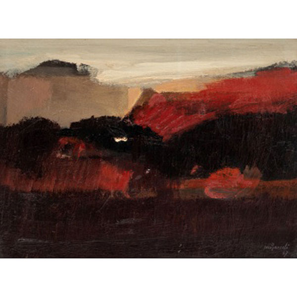 JOSÉ BARCELÓ ALBADALEJO  (Cartagena, Murcia 1923 - Bilbao 2001) "Paisaje costero"