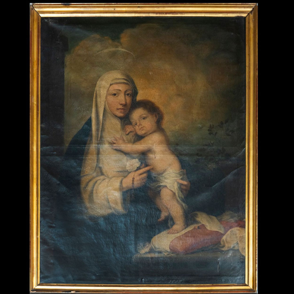 Espectacular Santa Rosa de Lima - José Gutiérrez de la Vega (Sevilla, 26 de diciembre de 1791 - Madrid, diciembre de 1865)​ , escuela sevillana del siglo XVIII-XIX