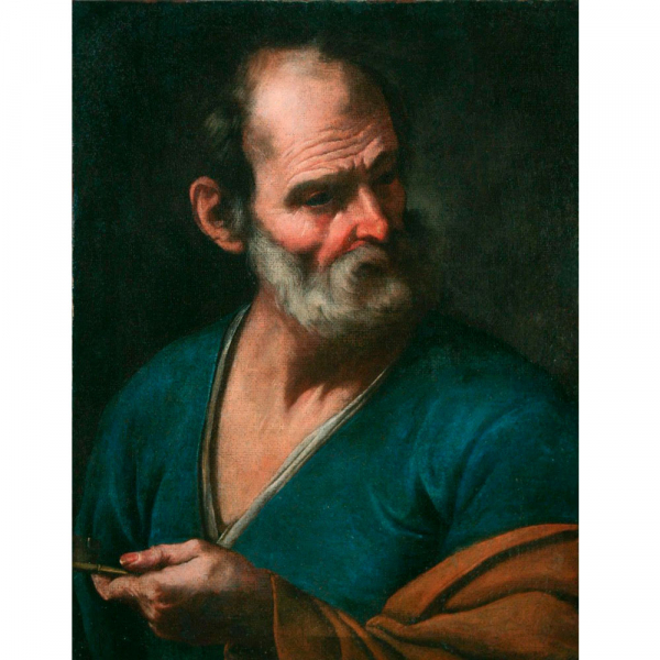 ANTONIO DE BELLIS atribuido (activo entre 1636 y 1660) "San Pedro".   Óleo sobre lienzo