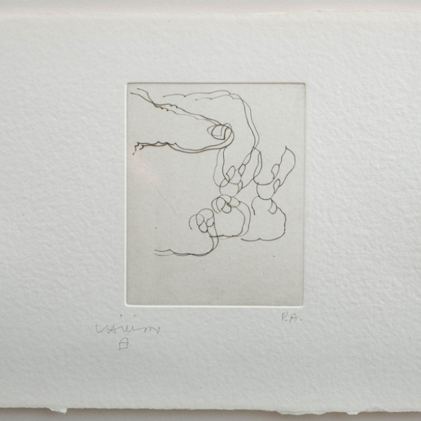 "Esku XXX"  EDUARDO CHILLIDA (San Sebastián, 1924-2002). Punta seca/papel