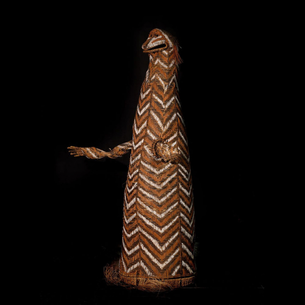 Monumental Tótem Oceania - Nueva Guinea - En fibra vegetal, inicio siglo XX.