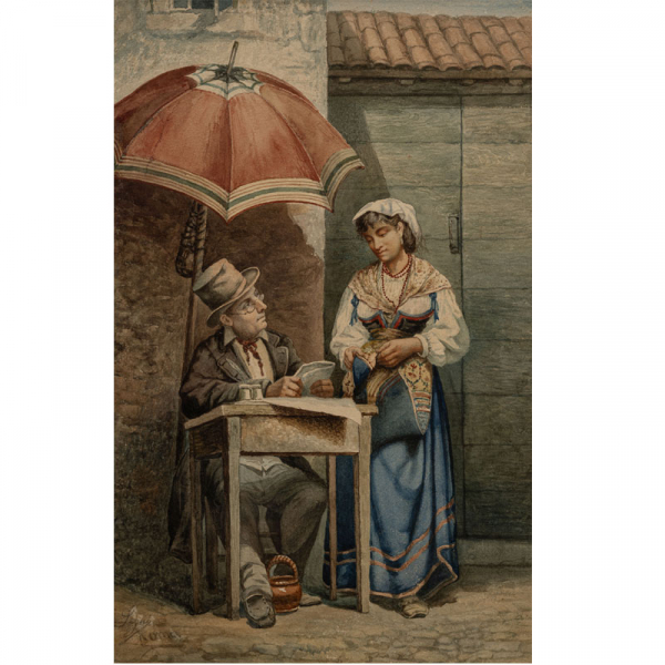 "El Escribano "  MAMERTO SEGUI (Bilbao, 1862-1908) 