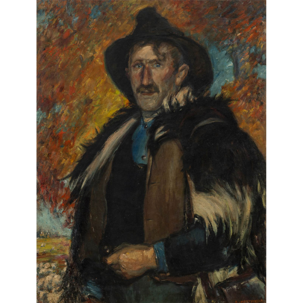 "Pastor con Ovejas"  ASCENSIO MARTIARENA &Oacute;leo/Lienzo 1952.