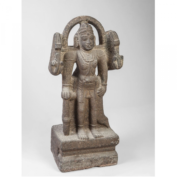 Virabhadra con mandorla, escuela Vijayanagar, Siglo XVI.
