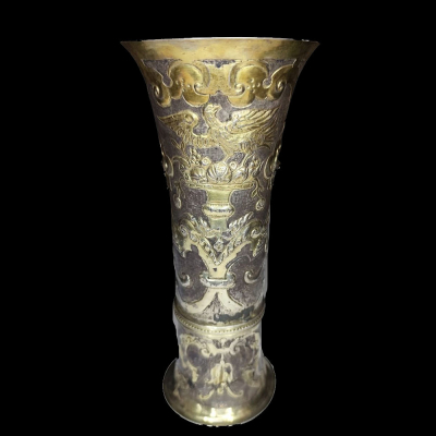 Importante Copa Ortodoxa en plata del a&ntilde;o 1637. 