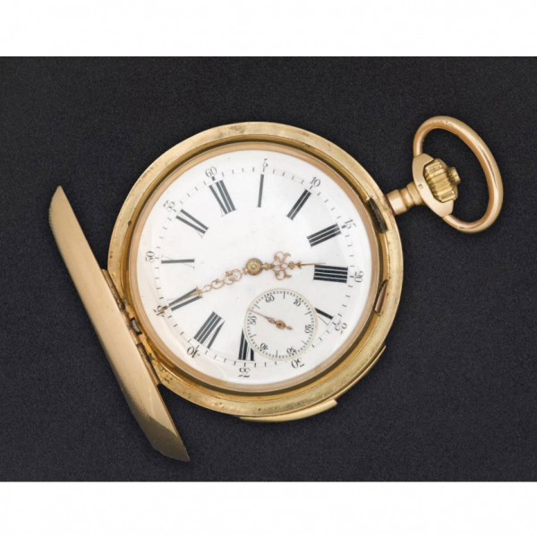 Reloj de bolsillo saboneta en oro amarillo de 18 K 