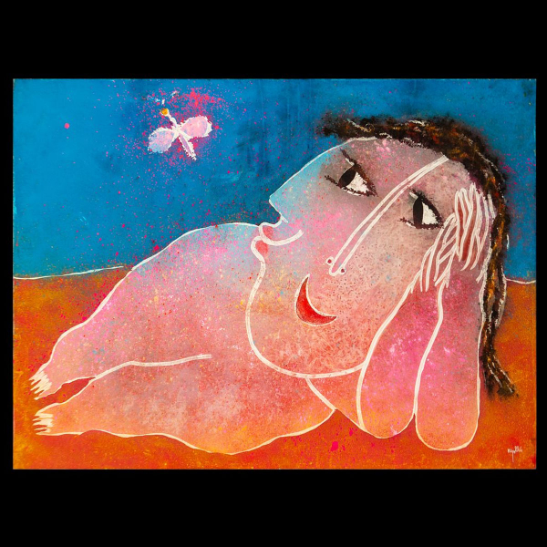 "EL REPOSO" - Juan Ripoll&eacute;s (Alzira, 4 de septiembre de 1932), &oacute;leo sobre lienzo. 