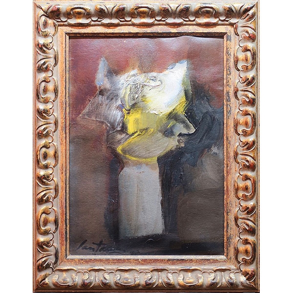 Cristina Santander (Buenos Aires, Argentina, 1942)  "Jarrón con flores amarillas" 