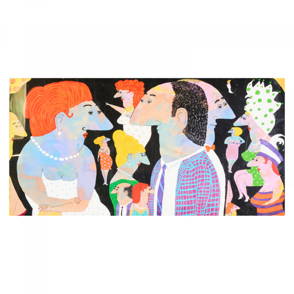 Elisabeth Sabala (Barcelona, 1956) Excelente. Técnica mixta sobre papel. Firmado.