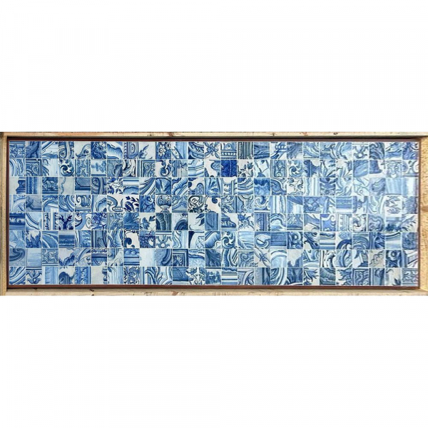 Tablero con panel de azulejos portugueses barrocos, Escuela portuguesa, siglo XVII&ndash;XVIII.