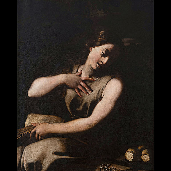 Atribuido a Melchiorre Gherardini, llamado "il Ceranino" (Milano 1607 - 1668) - Santa María Egipciaca.