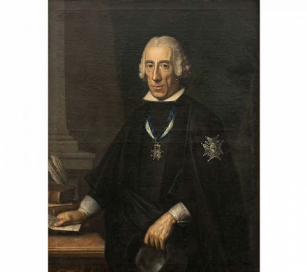 JOAQUÍN INZA (Ágreda, Soria, 1736- Madrid 1811)  Retrato de Antonio Porlier y Sopranis, I marqués de Bajamar, 1780
