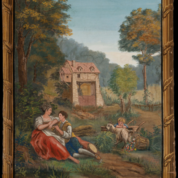 "Escena Pastoril"  Escuela Francesa, Finales del siglo XIX-XX