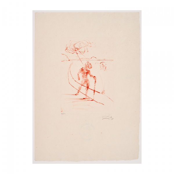 Salvador Dalí (Figueres, Girona, 1904-1989) Obres de museu. Grabado al aguafuerte sobre papel Japón.