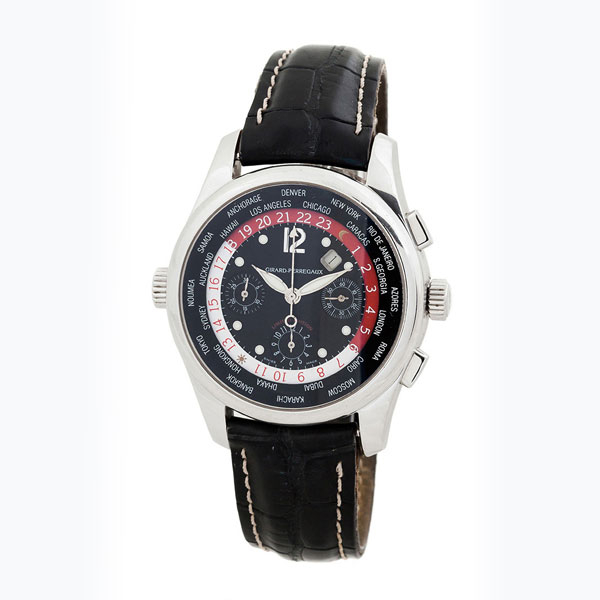 Reloj cronógrafo cab., suizo GIRARD-PERREGAUX (La Chaux-de-Fonds), Série spéciale ww.tc (World Wide Time Control), A, nº 60/100 