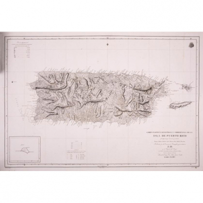 Planos grabados de la Isla de Puerto Rico 1842.