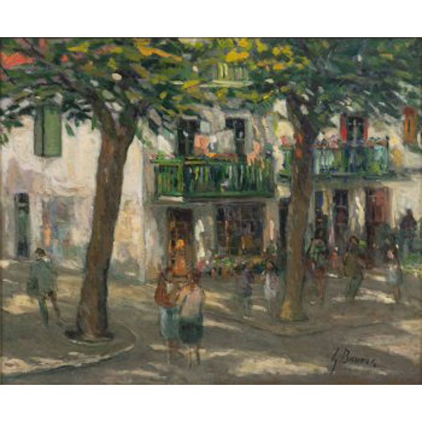 CARMELO GARCÍA BARRENA  (Bilbao 1926 - 2000) &quot;Fuenterrabia. Calle San Pedro&quot;