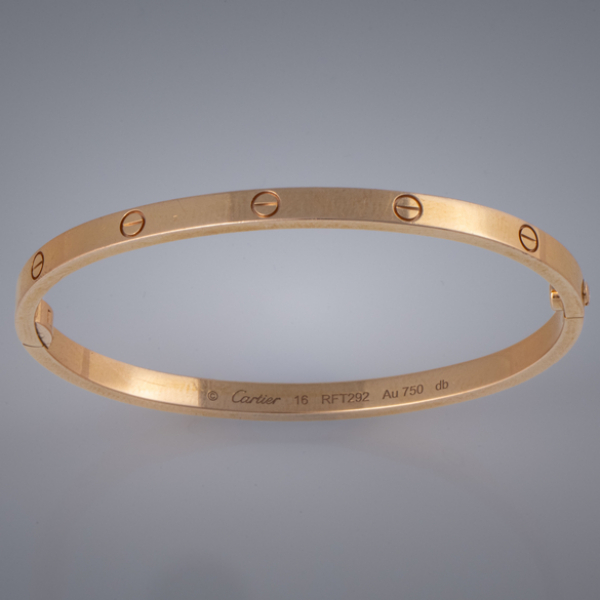 Pulsera Cartier Love en oro rosa de 18kt.  