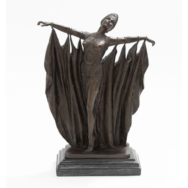ESCUELA EUROPEA   (S. XX)  &quot;Bailarina&quot;  Bronce patinado / Base de mármol 