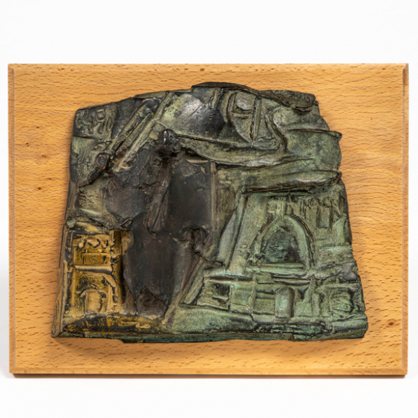 "IHS"  ANTONIO OTEIZA (San Sebastián, 1926-Madrid, 2025). Relieve en bronce. 