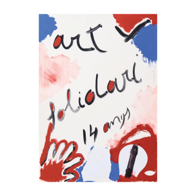 Josep Guinovart (Barcelona, 1927-2007) Art solidari 14 anys. T&eacute;cnica mixta y collage sobre papel. Firmado y fechado en 2006.