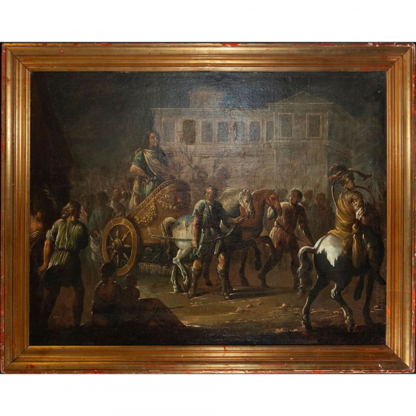 "El triunfo de Aemilius Paulus" Escuela italiana del siglo XVII.