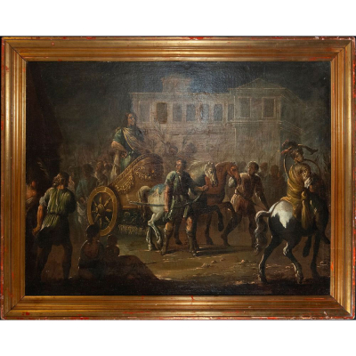 "El triunfo de Aemilius Paulus" Escuela italiana del siglo XVII.