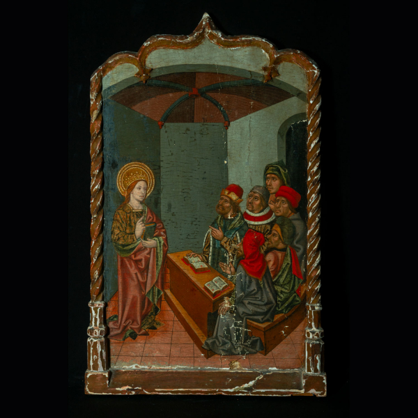 Temple de la Escuela Gótica catalana, ATRIBUÍDO AL MAESTRO VERGÓS, Trabajo Medieval del siglo XV.