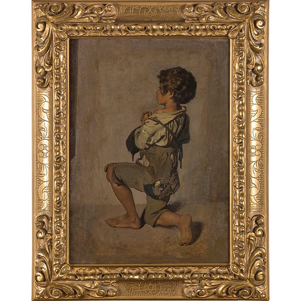 Escuela española S.XIX "Niño rezando"