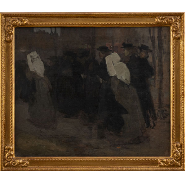 "Boulevard de Par&iacute;s"  AURELIO ARTETA (Bilbao, 1879- M&eacute;xico, 1940). &Oacute;leo/Lienzo. 