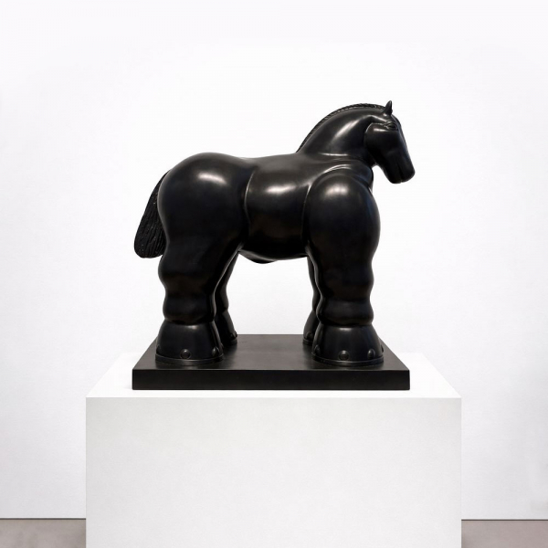 Escultura en bronce "El Caballo" firmado 'F.BOTERO'.    Fundición tardía o póstuma