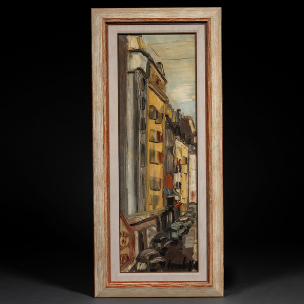 "Calle de París"  IRENE LAFFITTE (San Sebastián, 1941-2001) Óleo/Lienzo