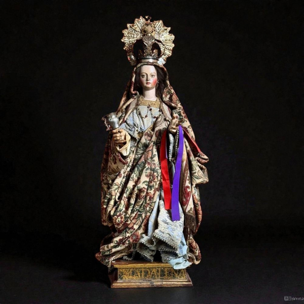 "Santa María Magdalena con cáliz". Escuela Española. Siglo XVIII. 