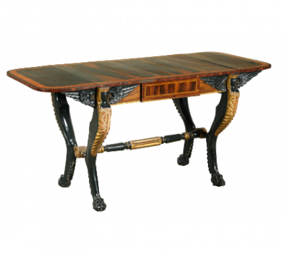 Mesa de alas imperio estilo "retour d&acute;Egypte".  Trabajo italiano, h. 1805-1810. 