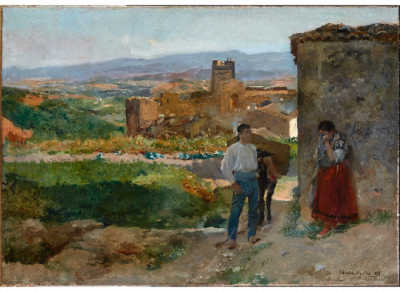 JOAQUÍN SOROLLA Y BASTIDA (Valencia, 1863 - Madrid, 1923).  Ruinas de Buñol o La despedida, 1895 