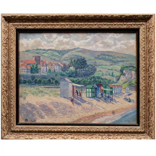 "Vista de Plencia" JUAN JOSE ROCHELT (Bilbao, 1881 - Madrid, 1953)  Técnica: Óleo/Lienzo