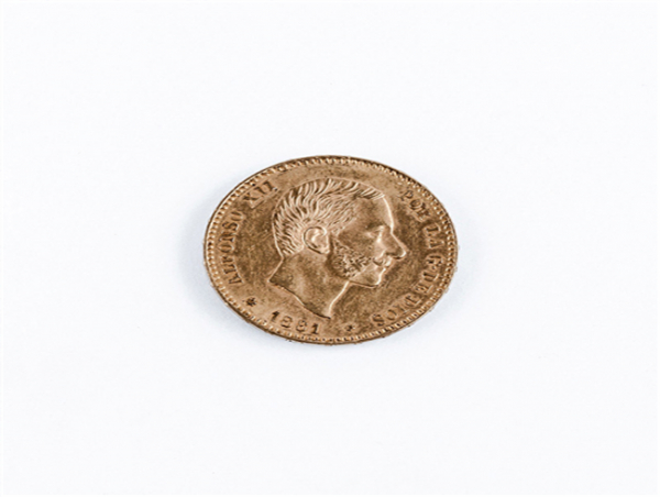 Moneda de oro, 900 mil. 25 Pesetas. Alfonso XII. 1881 (18*81) MS.M. 24 mm.
