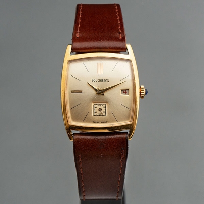 Reloj Boucheron con caja en acero y plaqué de oro con mecanismo a cuerda