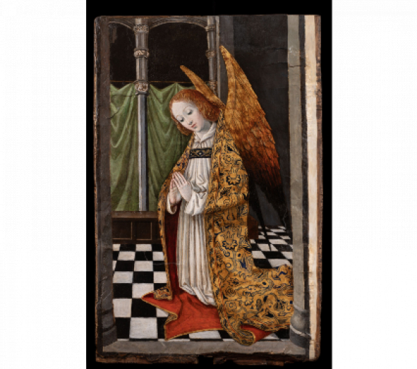 MAESTRO DE PEREA (Valencia, activo entre 1490- 1510)  San Gabriel; el ángel de la Anunciación 