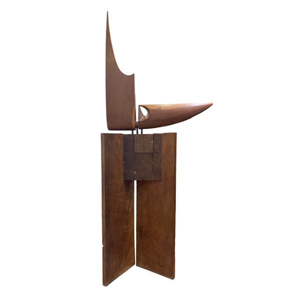 Manuel &Aacute;lvarez y Losada (Sant Feliu de Codines, Barcelona, 1945)  Zeus. 1993-94.  Escultura en madera de Ipe. 