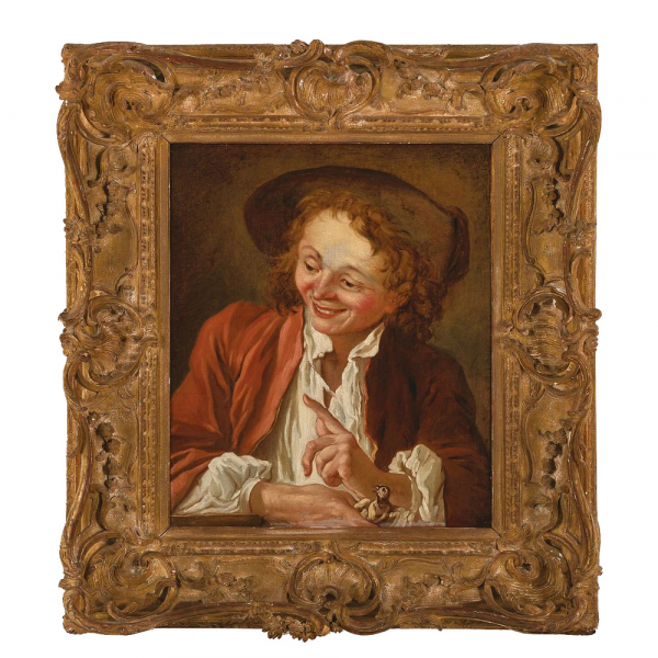 FRAN&Ccedil;OIS BOUCHER (Par&iacute;s, 1703 &ndash; 1770) "L&rsquo;Oiseleur" (h.1730).  &Oacute;leo sobre lienzo. 