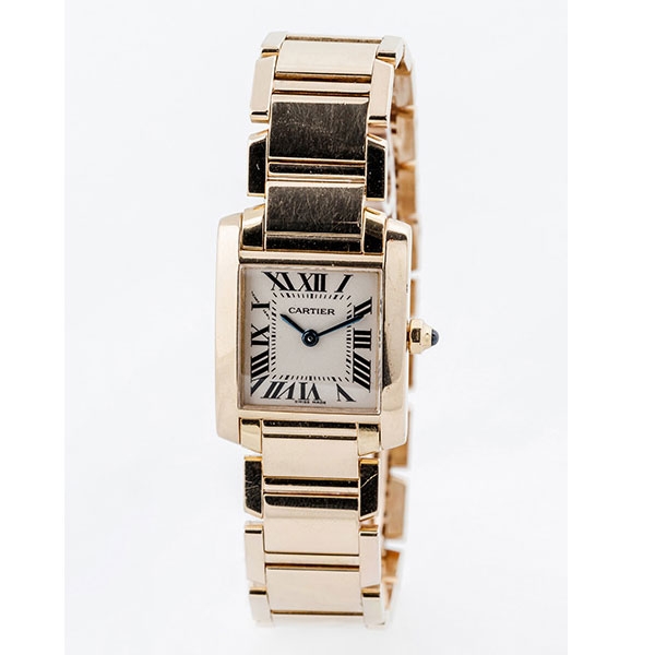 Reloj sra., suizo, CARTIER &quot;Tank Française&quot;. Movimiento de cuarzo