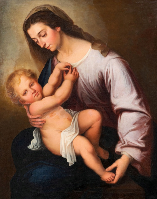 ALONSO MIGUEL DE TOBAR  (Higuera 1678 - Madrid 1758) &quot;Maternidad&quot;